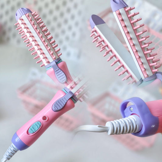 4 en 1 Brosse-Fer à Curling électrique: Sèche-cheveux+ brosse bouclante + Lisseur et volumiseur+ fer à friser. Brosse Thermique Anti-Brûlure avec Chauffage rapide 30s