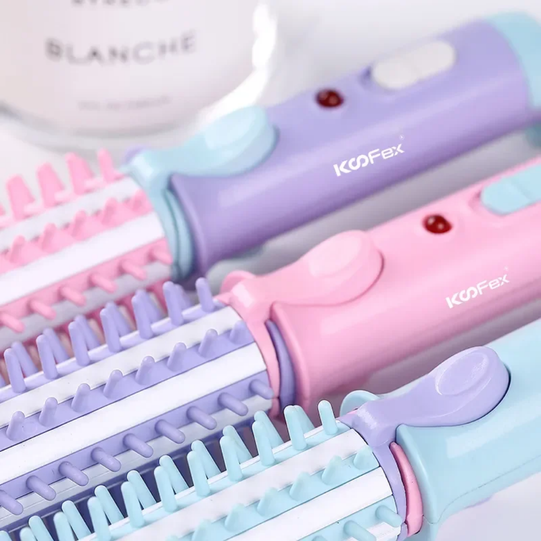 4 en 1 Brosse-Fer à Curling électrique:  Sèche-cheveux+ brosse bouclante + Lisseur et volumiseur+ fer à friser. Brosse Thermique Anti-Brûlure avec Chauffage rapide 30s