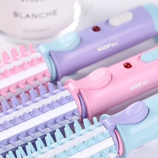 4 en 1 Brosse-Fer à Curling électrique:  Sèche-cheveux+ brosse bouclante + Lisseur et volumiseur+ fer à friser. Brosse Thermique Anti-Brûlure avec Chauffage rapide 30s