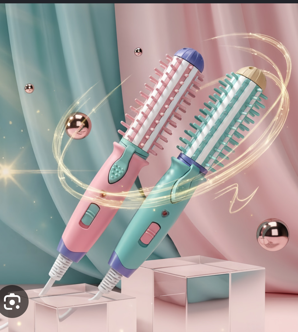 4 en 1 Brosse-Fer à Curling électrique:  Sèche-cheveux+ brosse bouclante + Lisseur et volumiseur+ fer à friser. Brosse Thermique Anti-Brûlure avec Chauffage rapide 30s