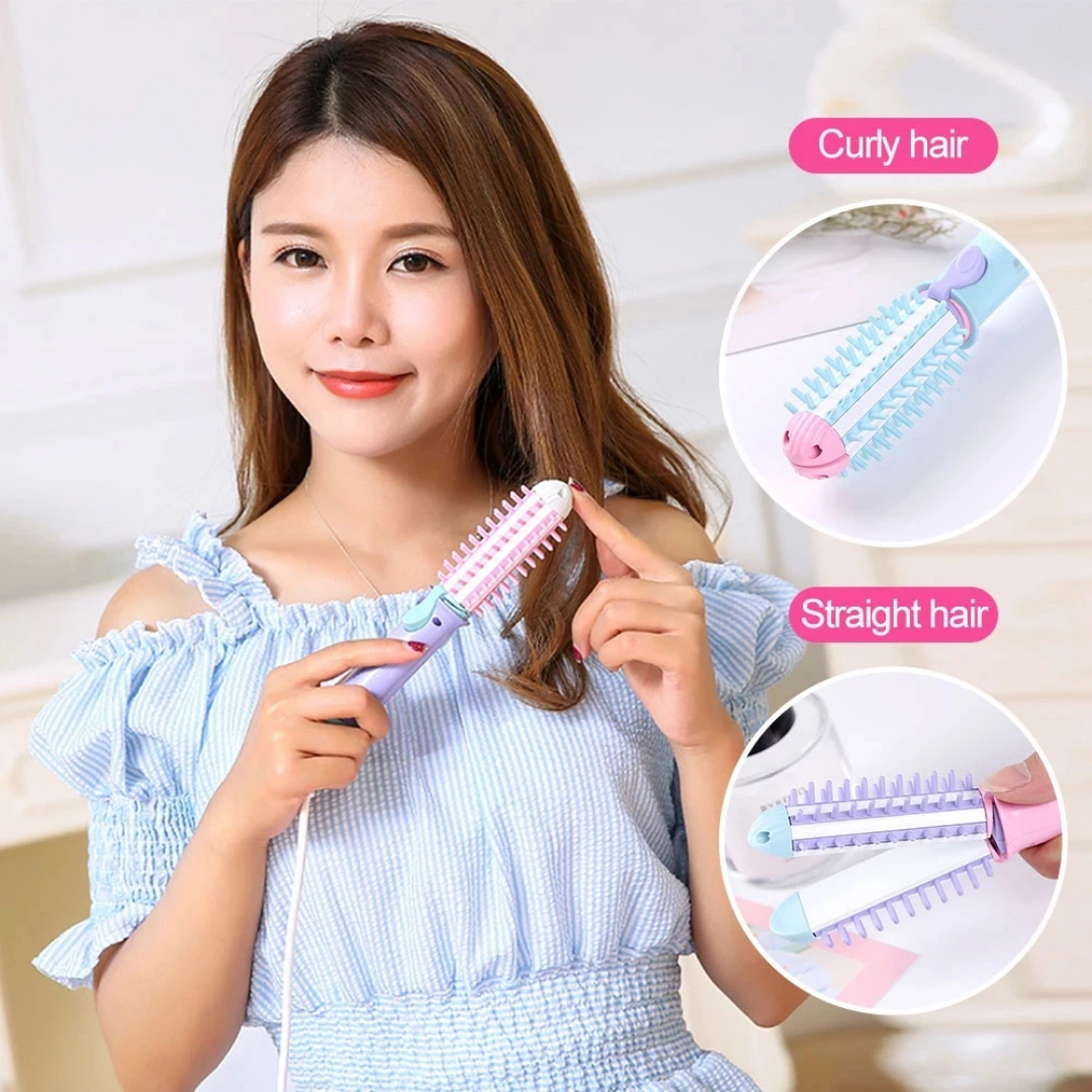 4 en 1 Brosse-Fer à Curling électrique:  Sèche-cheveux+ brosse bouclante + Lisseur et volumiseur+ fer à friser. Brosse Thermique Anti-Brûlure avec Chauffage rapide 30s
